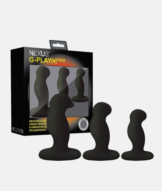 Nexus GPlay Trio Plus Unisex vibrátor Pack S/M/L Black