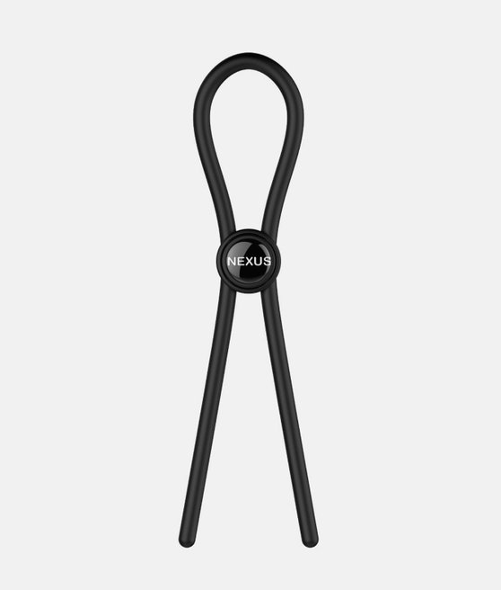 Nexus Forge Single Adjustable Lasso Silicone Cock Ring Black