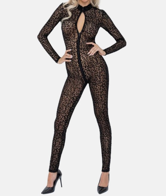 Noir Handmade Boudoir Stories F285 Leopard print jumpsuit