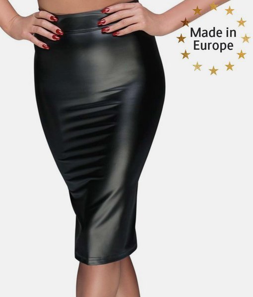 Noir Handmade F152 pencil powerwetlook skirt