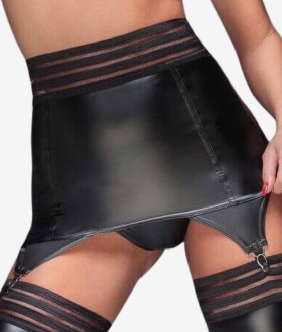 Noir Handmade F156 powerwetlook garter belt