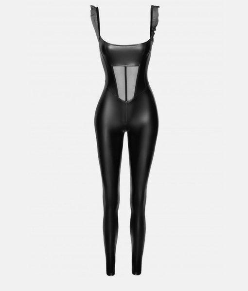 Noir Handmade women's powerwetlook tulle jumpsuit F256