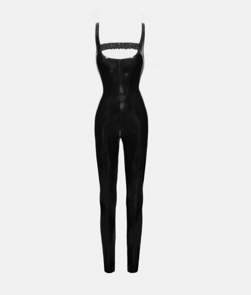 Noir Handmade Women's PVC jumpsuit with zipper F249