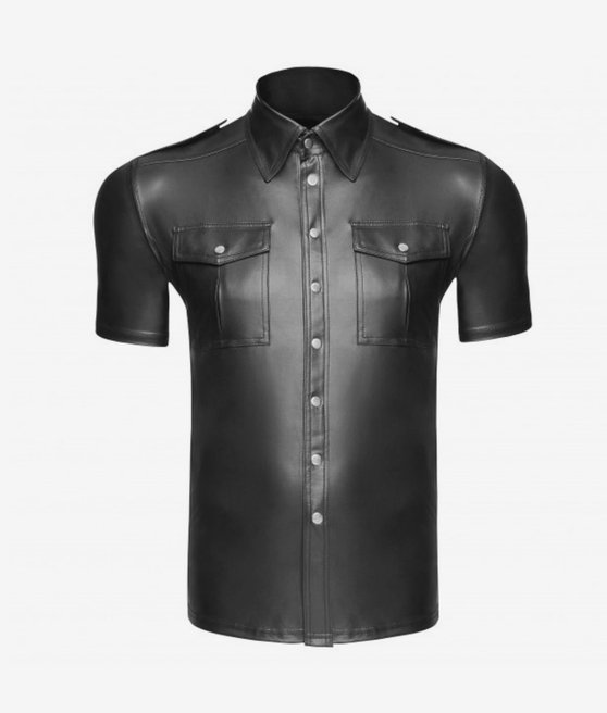 Noir Handmade Men's wetlook shirt H011