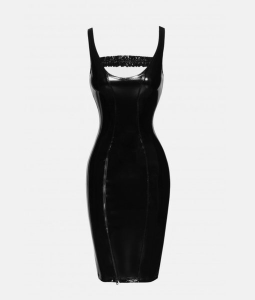 Noir Handmade Women's midi dress in PVC F250