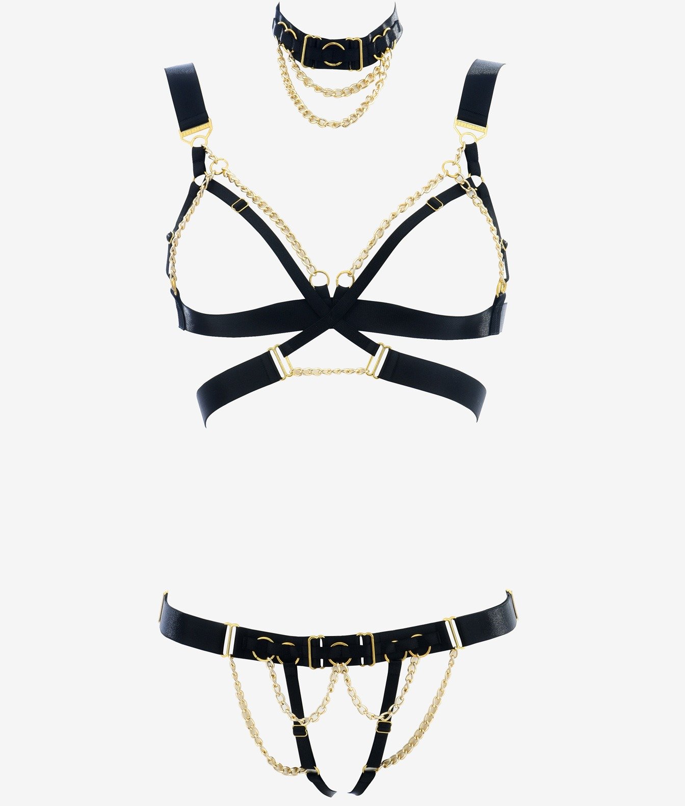 NAKAI Noire komplet 2 częściowy z łańcuszkami