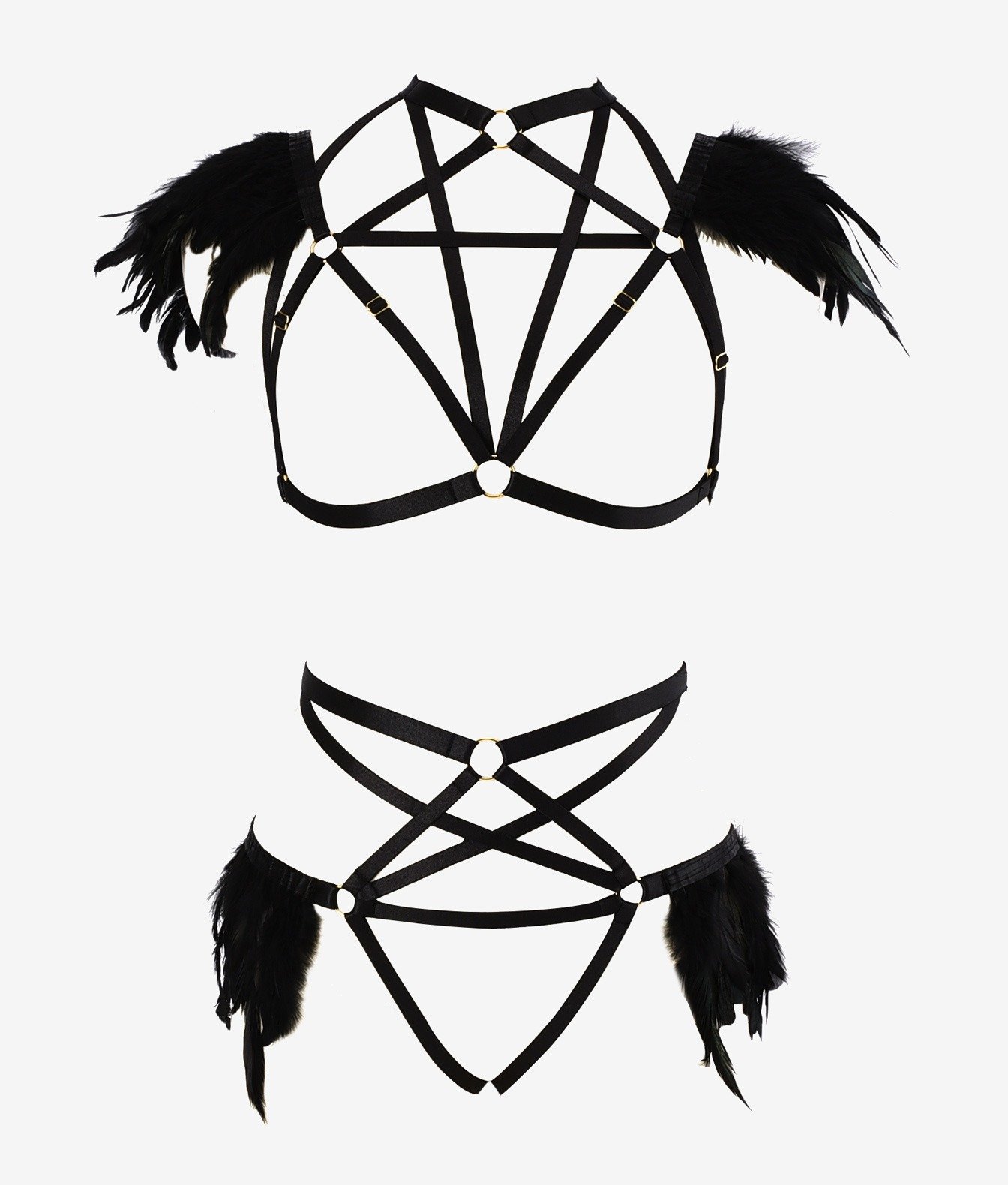 NAKAI Notturna 2 częściowy harness z piórami