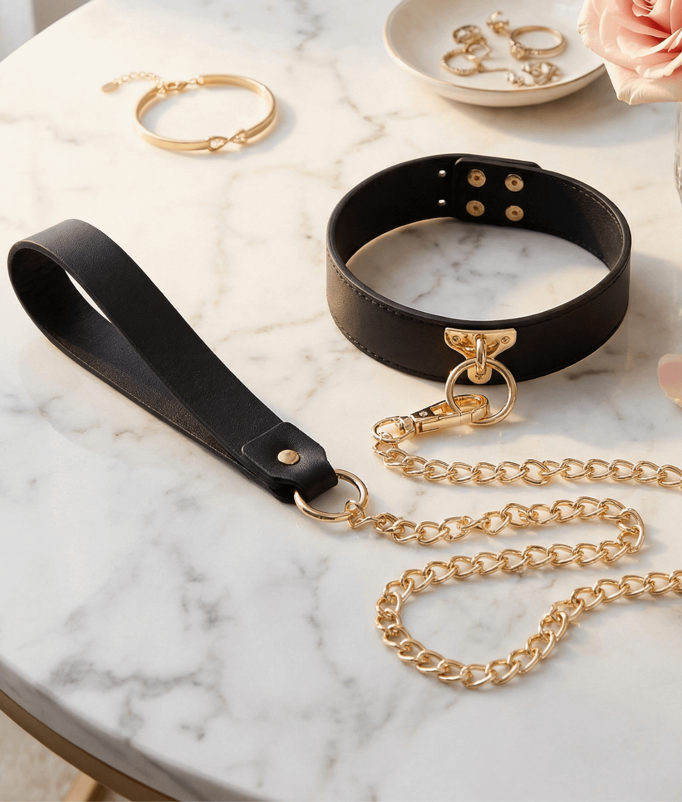 Mr. & Mrs. obroża z łańcuszkiem