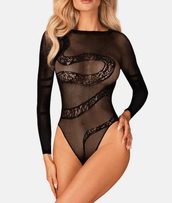 Obsessive B137 teddy body s otevřeným rozkrokem