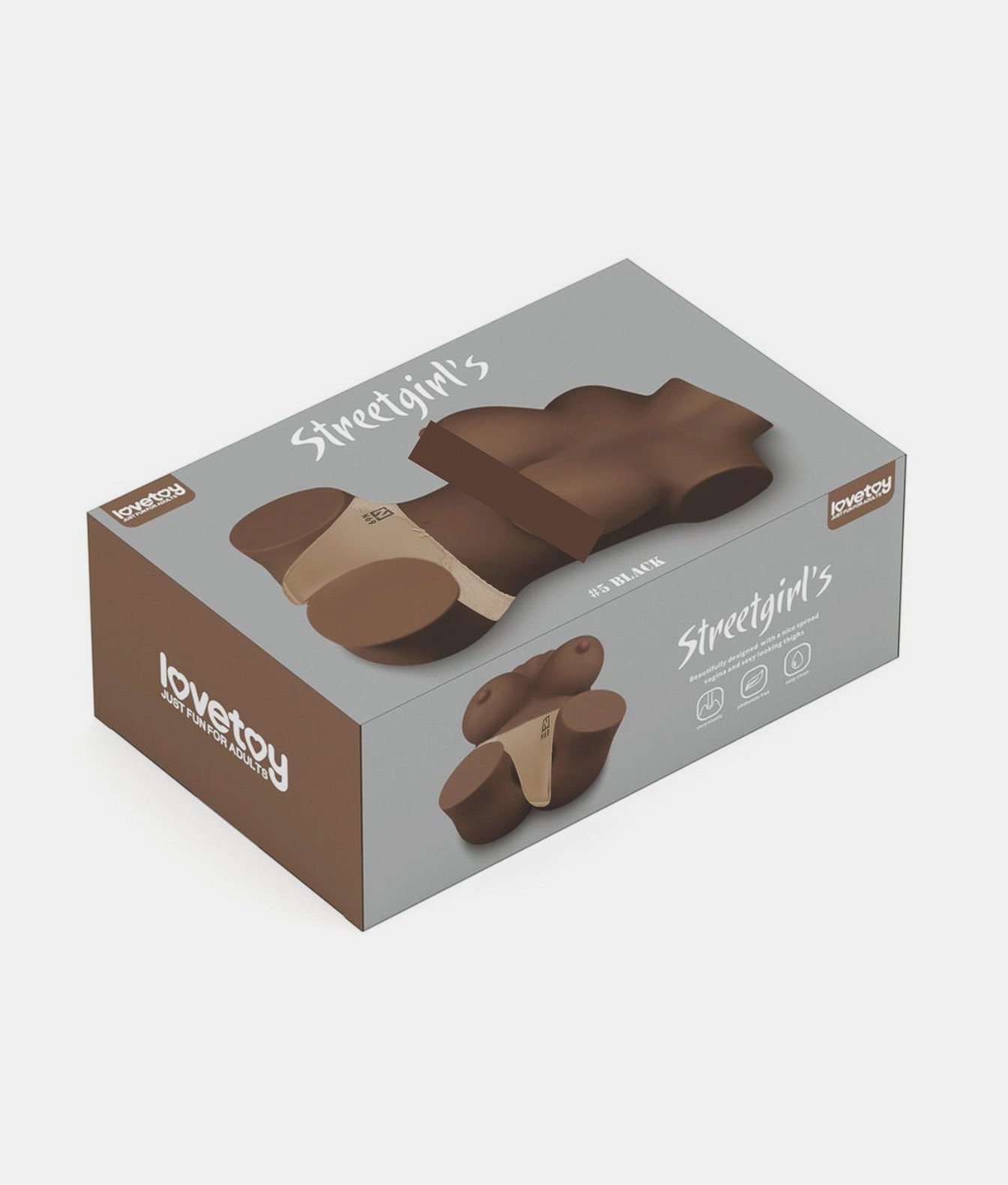 Lovetoy Streetgirl's 5 Black masturbátor ženské torzo vagina