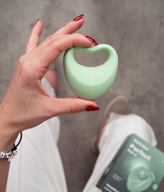 Satisfyer Perfect Pair 3 green pierścień z wibracjami
