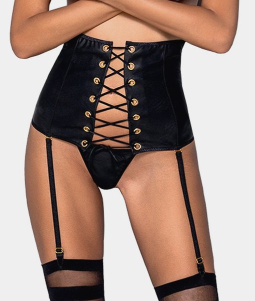 Passion Celine garter belt and thong