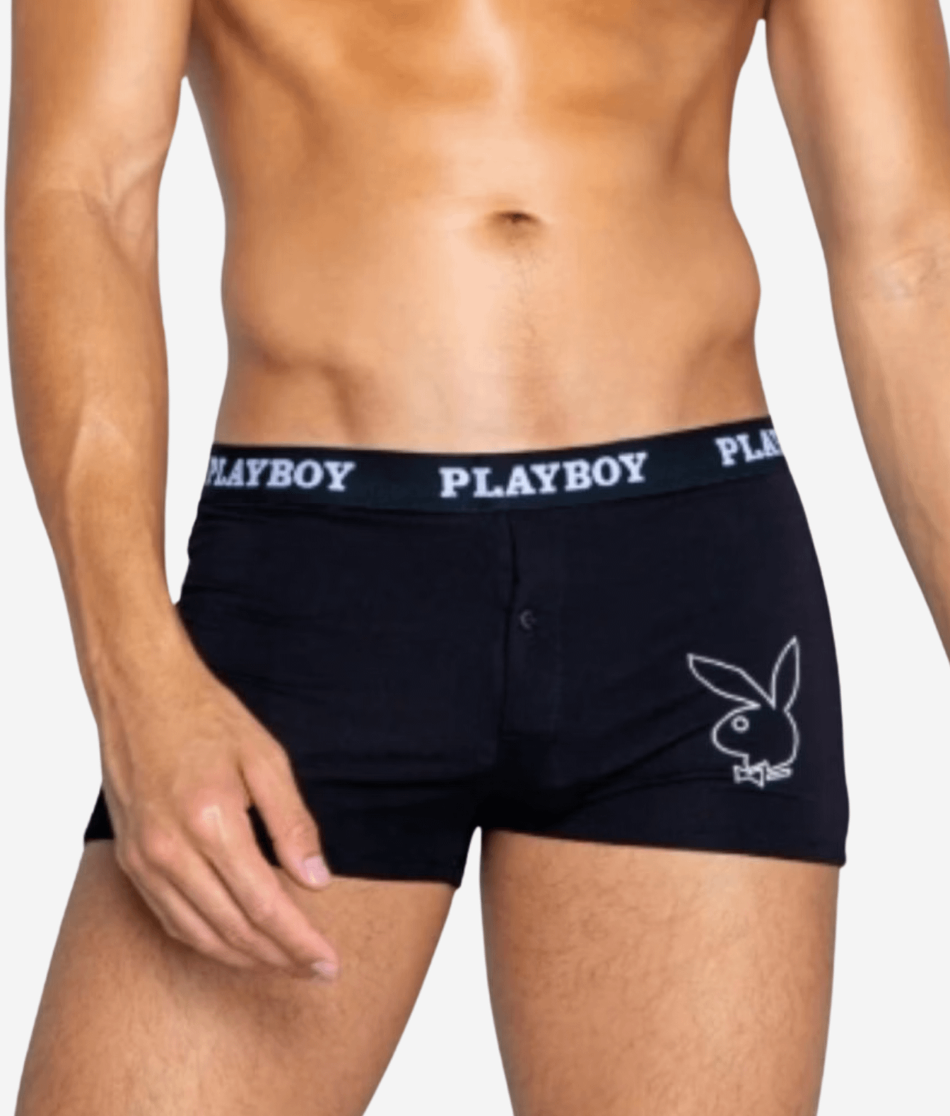 Playboy Lingerie bokserki męskie czarne Tuxedo Modal