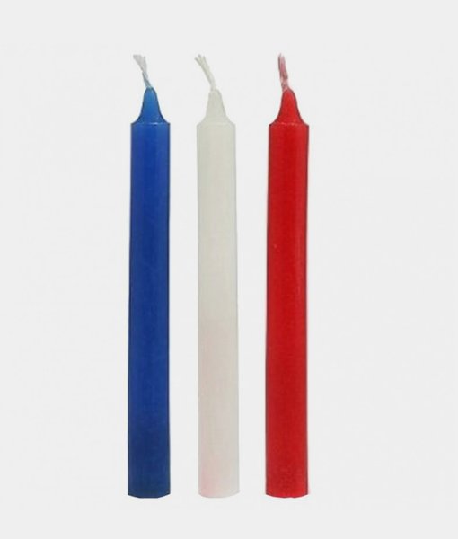 Rimba Bondage Play Hot Wax SM Candles 3 pieces Blue, White Red