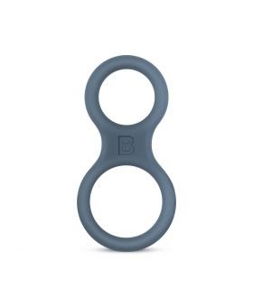 Boners Silicone Cock Ring And Ball Stretcher Grey