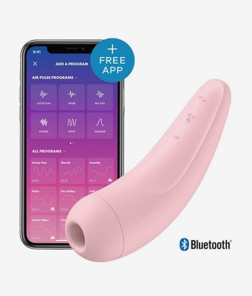 Satisfyer Curvy 2 Pink / incl Bluetooth and App stimulátor klitorisu