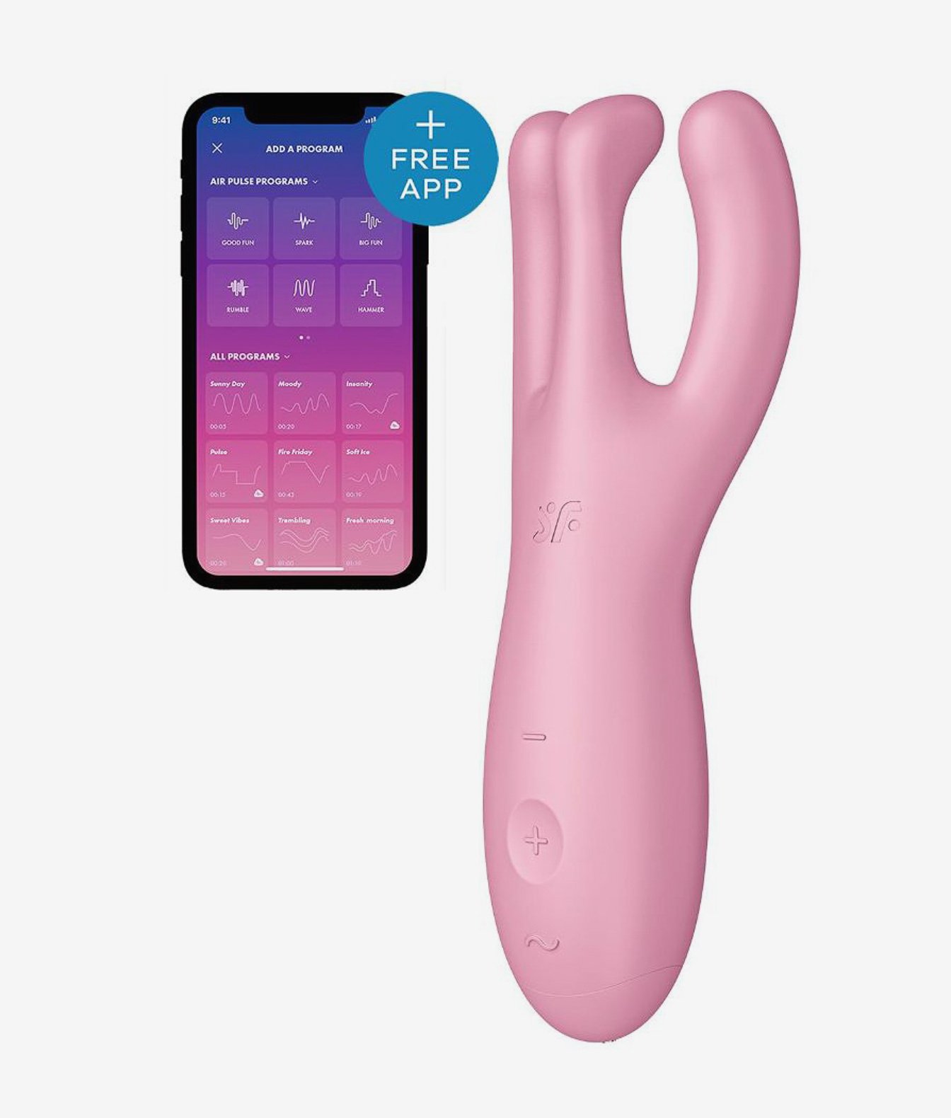 SATISFYER THREESOME 4 CONNECT APP PINK
