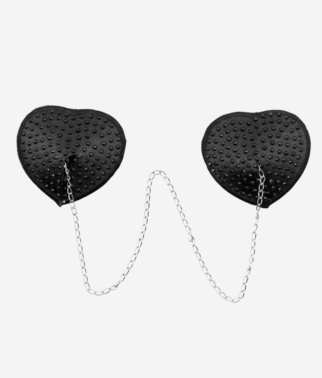Mr. & Mrs. Nasutniki kostiumowe serca z łańcuszkiem czarne