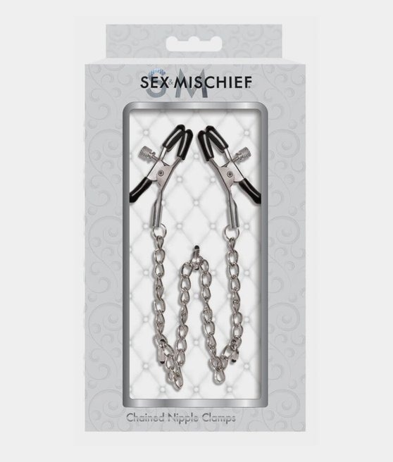 Sportsheets Sex Mischief Chained Nipple Clamps