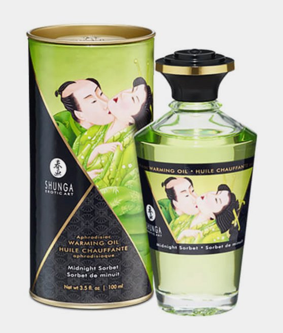 Shunga Aphrodisiac Warming Oil Midnight Sorbet 100 ml