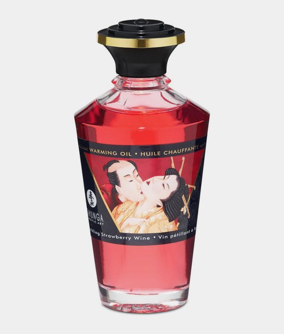 Shunga Aphrodisiac Warming Oil Sparkling Strawberry Wine 100 ml