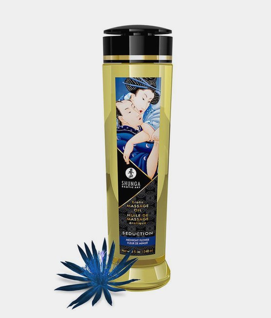 Shunga Massage Oil Seduction Midnight Flower