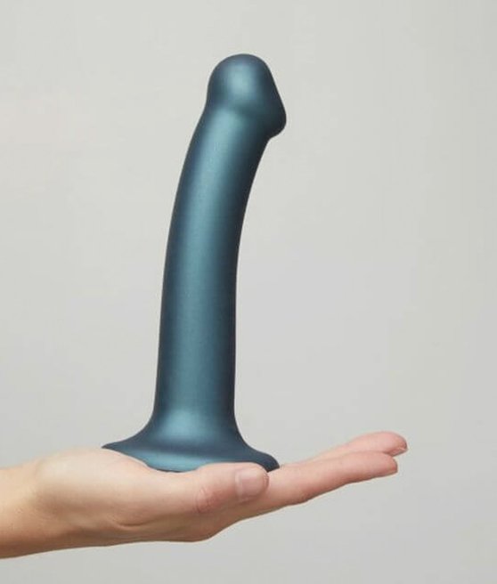 StrapOnMe Mono Density Dildo Metallic Shine Duck Blue M