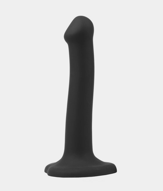 StrapOnMe SemiRealistic Dual Density Bendable Dildo Black S