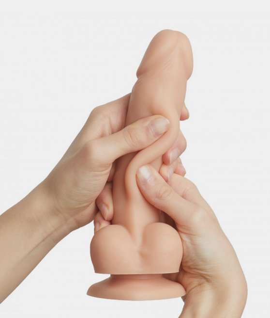 StrapOnMe Sliding Skin Realistic Dildo Size L Nude