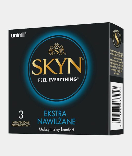 Unimil SKYN extra vlhké nelatexové kondomy