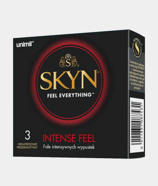 Unimil SKYN Intense Feel nelatexové kondomy s tykadly 3 ks